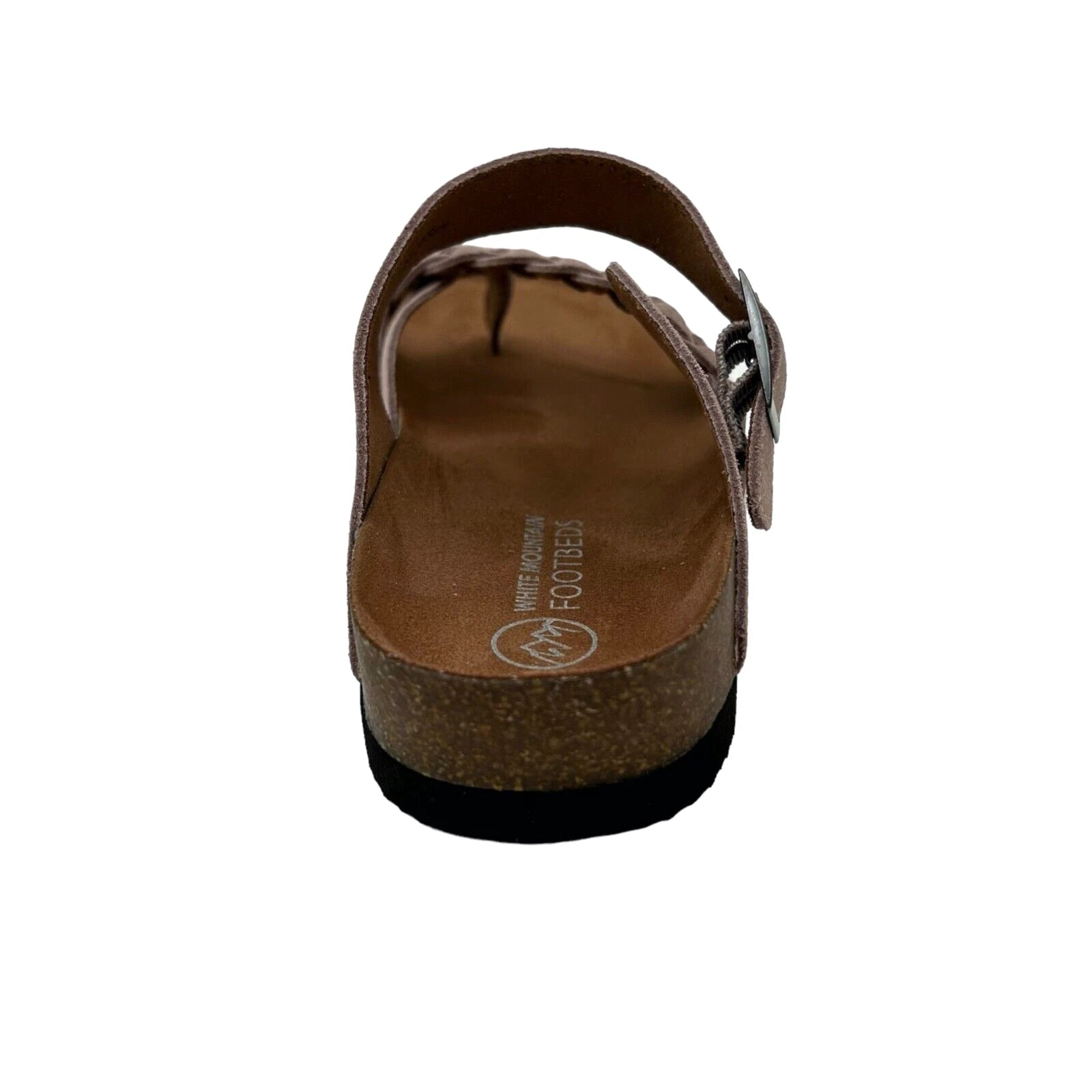 White Mountain Womens Leather Slide Sandals Size 9 Light Lavender Toe Loop Style