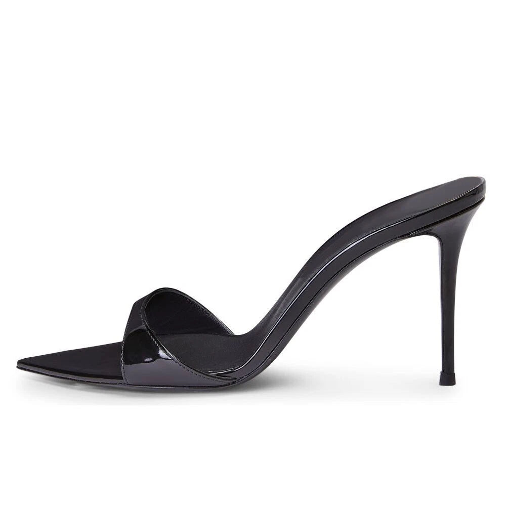 Womens Stiletto Dress Formal Banquet Evening Slippers Mules Slides Sandals Shoes
