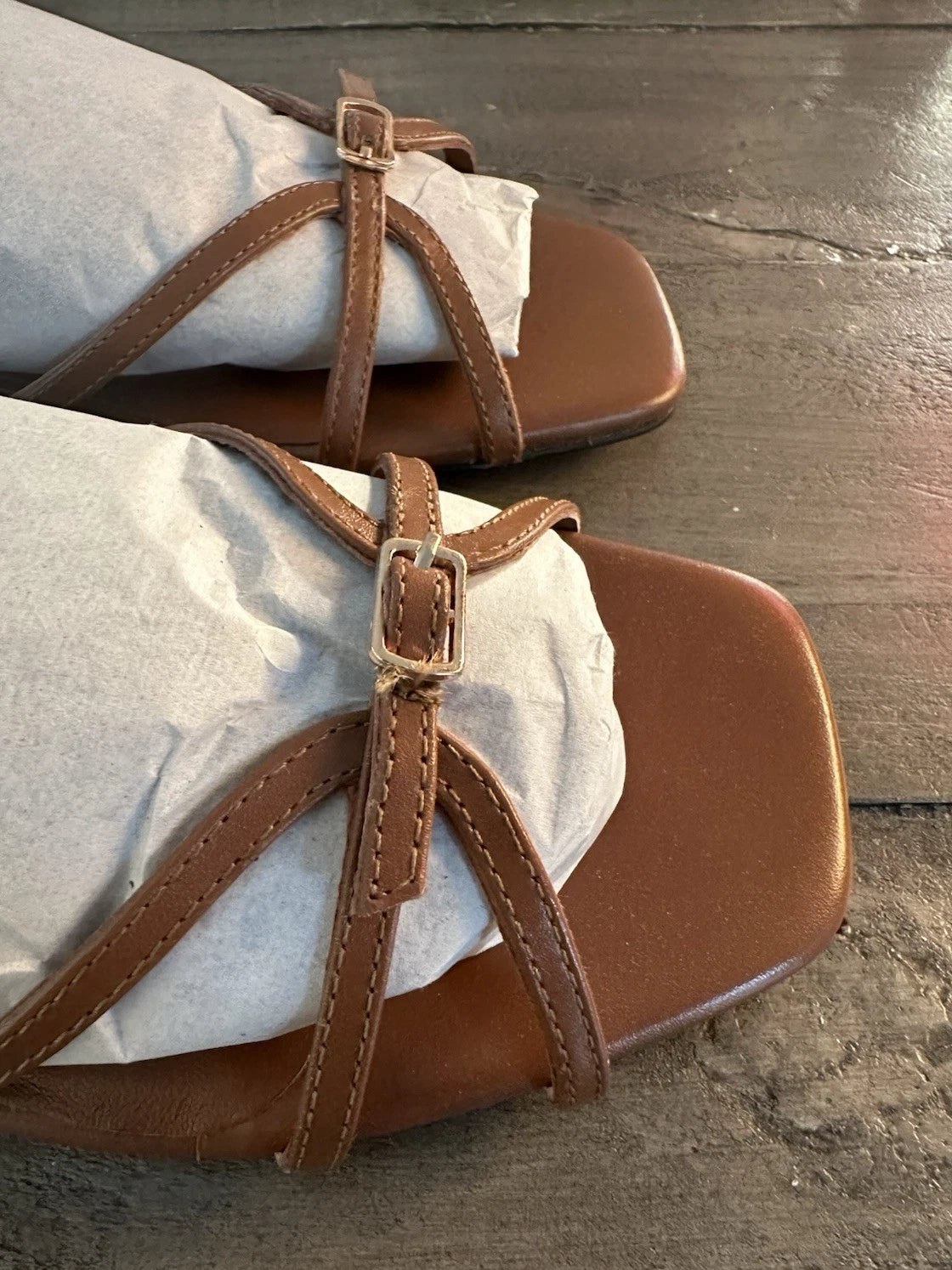 J. Crew Capri Buckle Strap Sandals US Women's Size 9M - Brown Color/ CH300 Style