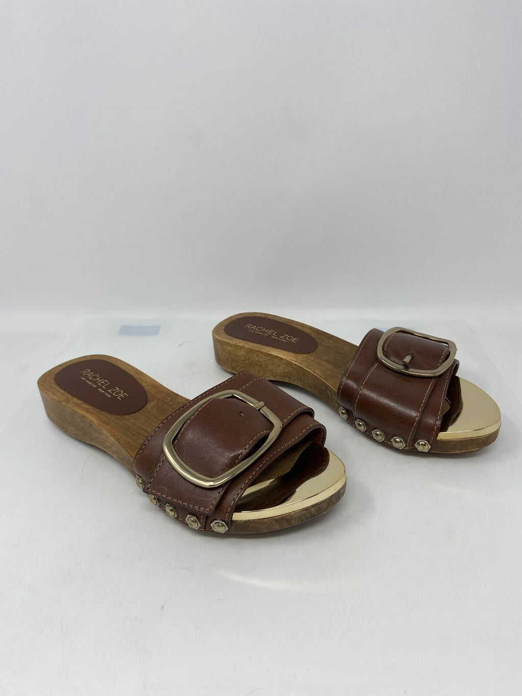 Rachel Zoe Women's Fashion Buckle Open Toe Slide Sandals Women’s Size: 7.5
