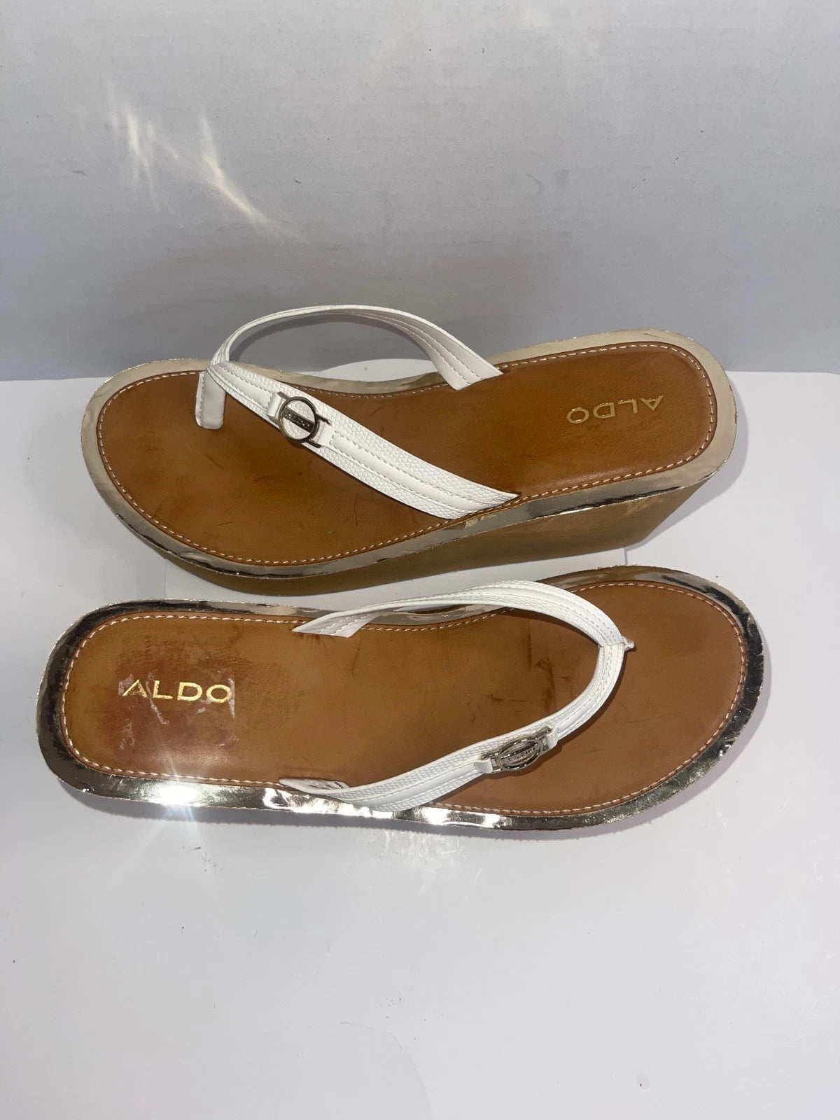 Aldo Women's Wedge Flip-Flop Sandals - Brown| Brand New | Size 11M
