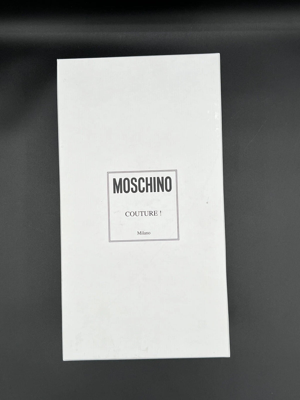 Moschino Womens Wide Logo Rubber White Flat Slip On Pool Slide Sandal US 5/EU 35