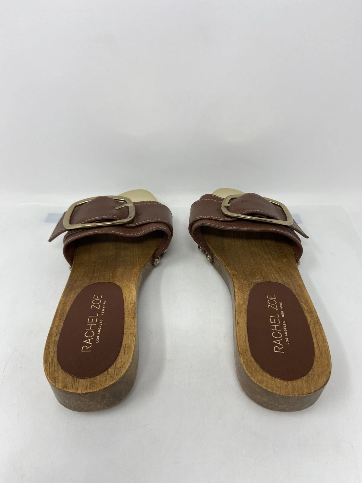 Rachel Zoe Women's Fashion Buckle Open Toe Slide Sandals Women’s Size: 7.5