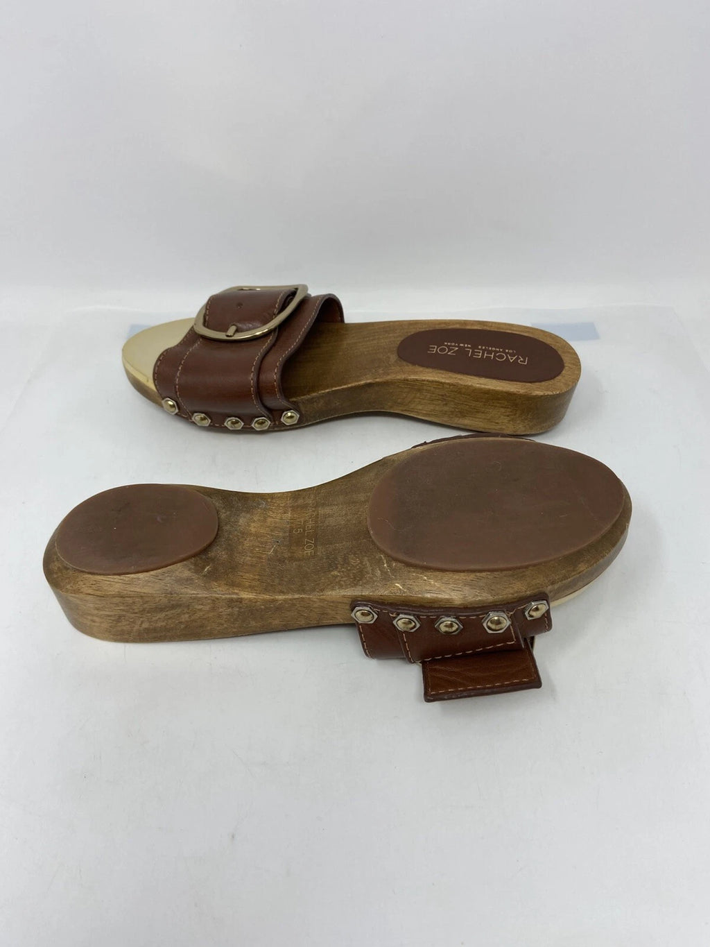 Rachel Zoe Women's Fashion Buckle Open Toe Slide Sandals Women’s Size: 7.5