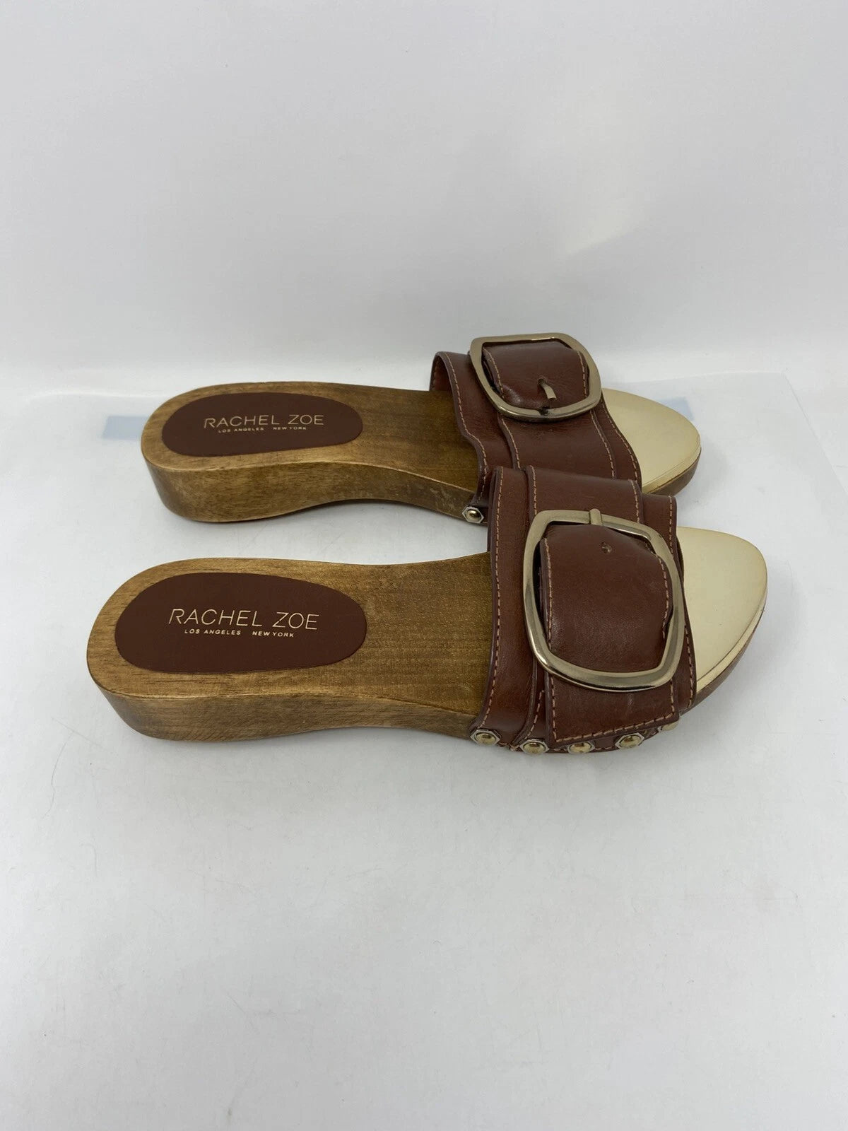 Rachel Zoe Women's Fashion Buckle Open Toe Slide Sandals Women’s Size: 7.5