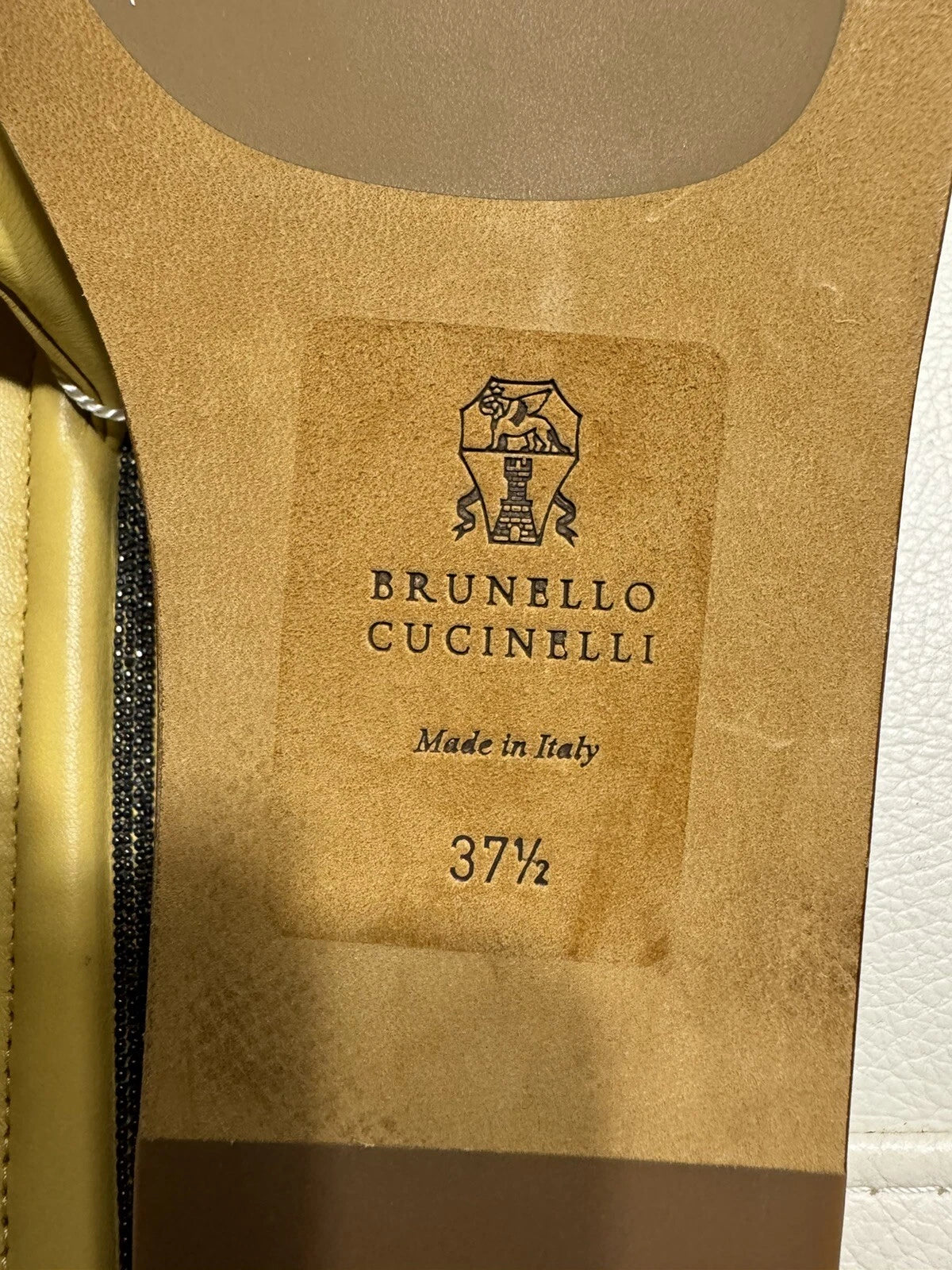 NEW BRUNELLO CUCINELLI Monili Trim Slide Sandal  Sz 7.5 US 37.5 EU $695
