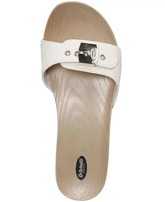 2 PAIR DR. SCHOLL'S WOMEN'S CLASSIC STYLE SLIDE BUCKLE SANDALS