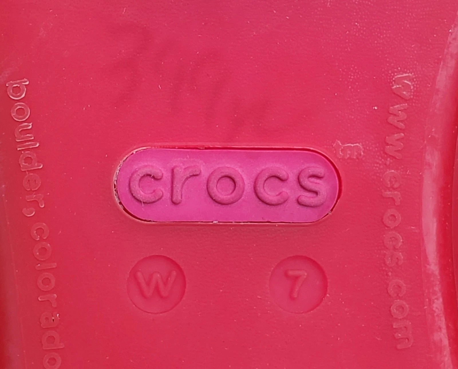 🐊CROCS●Sexi💋Serena●Flip Flop/ Thong/Slingback●Sz.7●Good/Clean Cond●HOT PINK💗