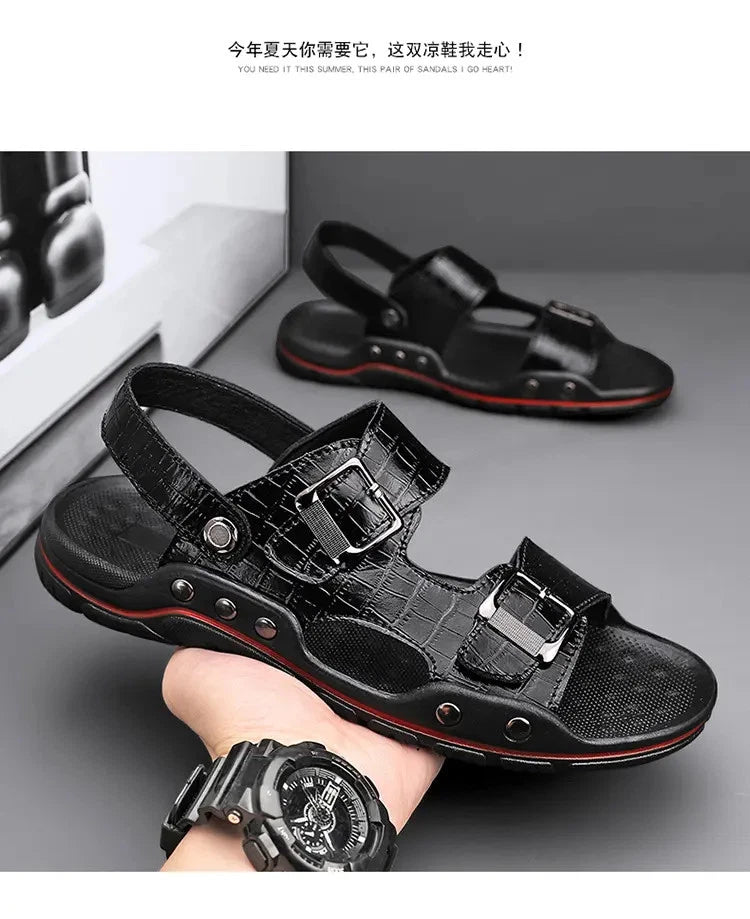 38-48 Plus Size Mens Open Toe Slingback Beach Holiday Summer Slippers Sandals Sz