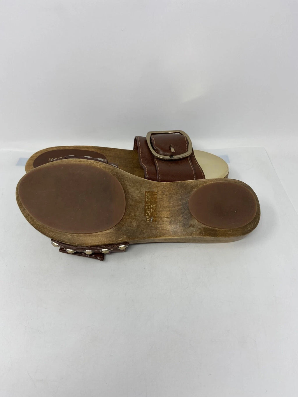 Rachel Zoe Women's Fashion Buckle Open Toe Slide Sandals Women’s Size: 7.5