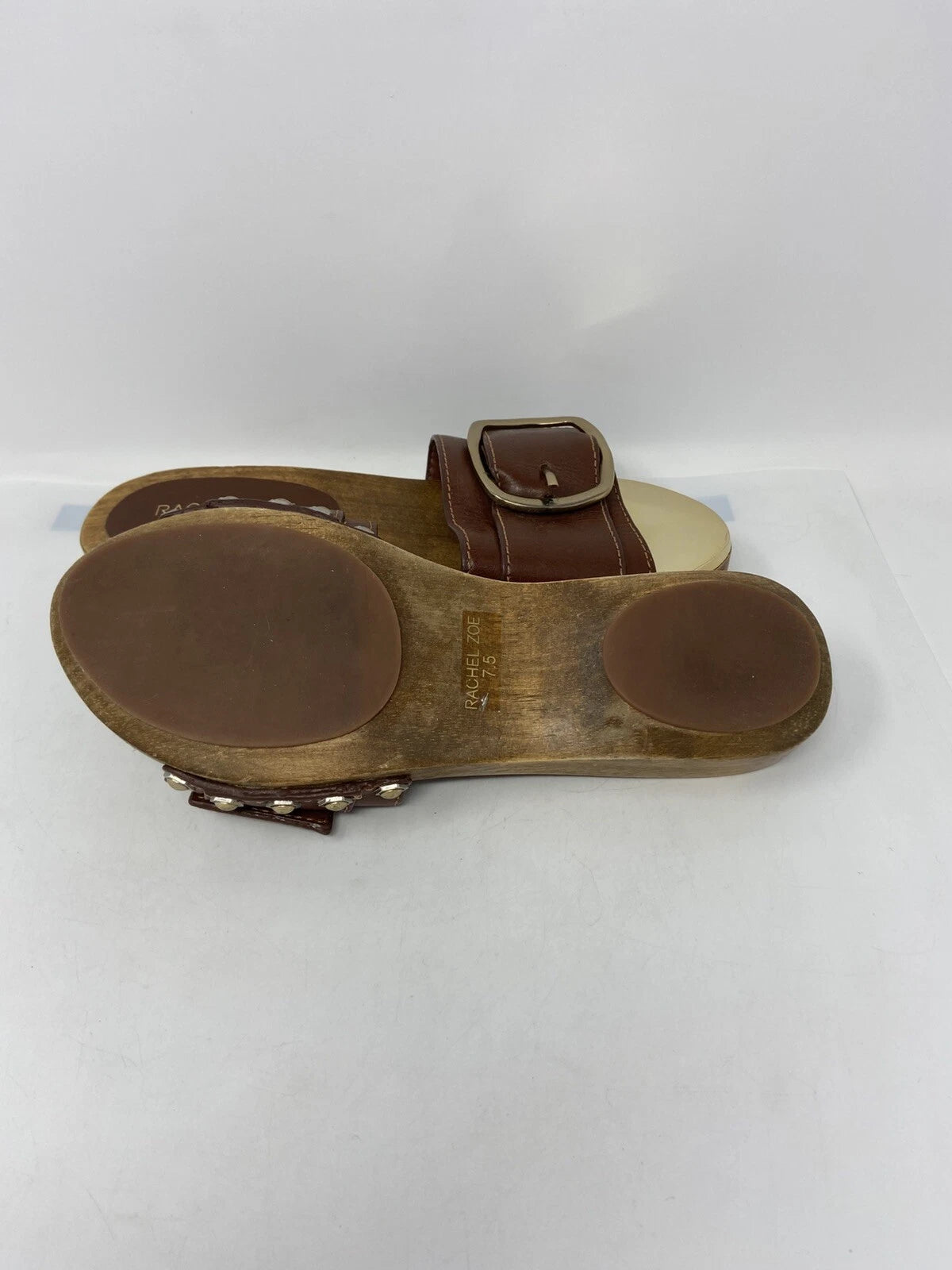 Rachel Zoe Women's Fashion Buckle Open Toe Slide Sandals Women’s Size: 7.5
