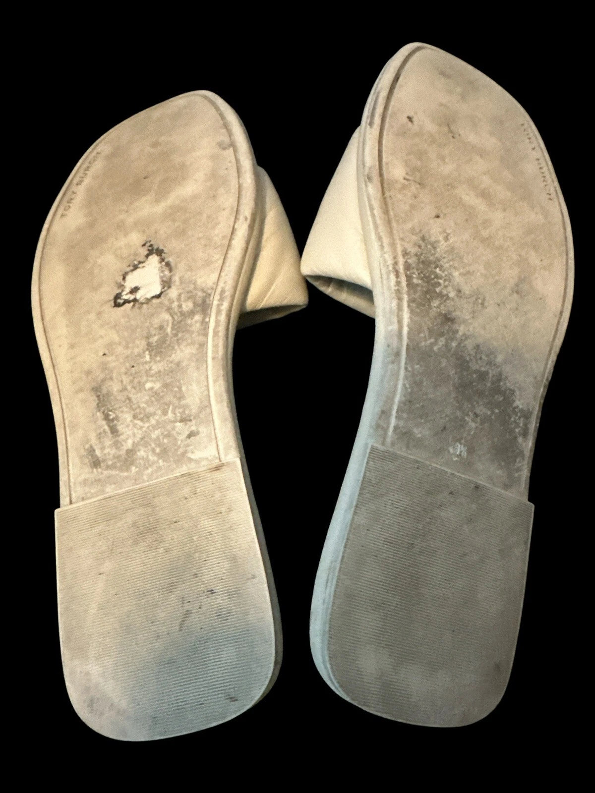 Tory Burch DOUBLE T SPORT Slides Sandals-Nappa Leather-Meadow Mist-Sz 6.5