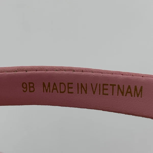 Kate  Spade Tatum New York Pink Leather Bow-Thong Sandals Spade Charm Size 9B