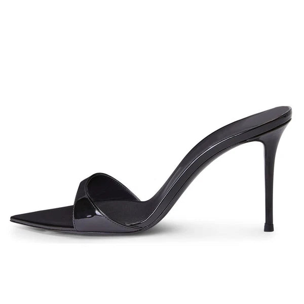 Womens Stiletto Dress Formal Banquet Evening Slippers Mules Slides Sandals Shoes