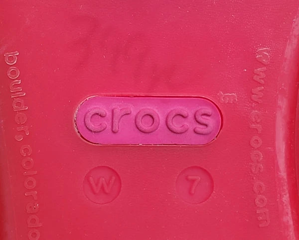🐊CROCS●Sexi💋Serena●Flip Flop/ Thong/Slingback●Sz.7●Good/Clean Cond●HOT PINK💗