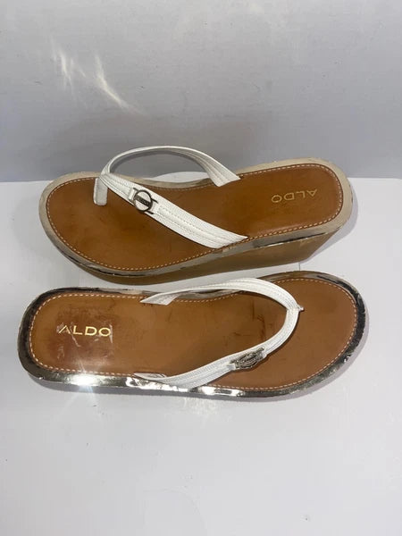 Aldo Women's Wedge Flip-Flop Sandals - Brown| Brand New | Size 11M