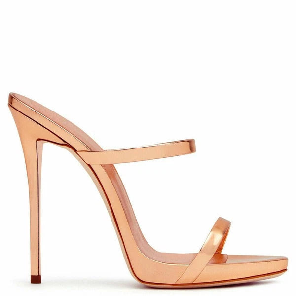 Women's High Heels Party Dress Slides Mules Summer Sandals Banquet Evening Shoes