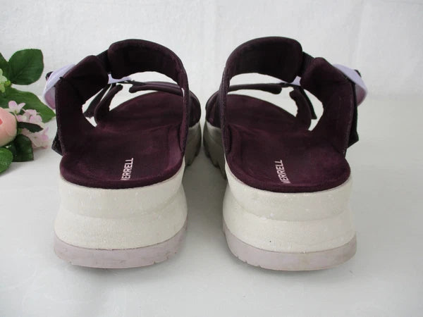 Merrell Alpine Cush Burgundy Sport Platform Slide Sandals size 11, 42