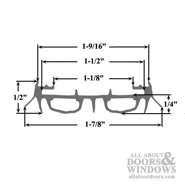 Door Sweep For 36 Inch Doors Bulb Style Weather Seal Slide On Bottom Sweep