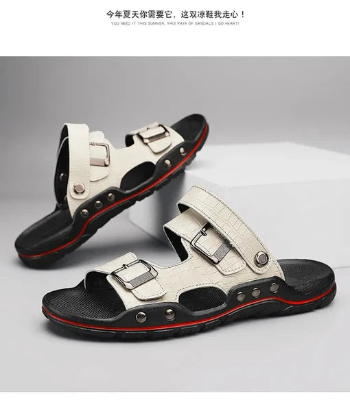 38-48 Plus Size Mens Open Toe Slingback Beach Holiday Summer Slippers Sandals Sz