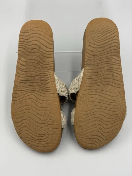 Reef Women's Cushion Vista Fashion Slide Sandal Size 8 White Strap Slip 38.5EU