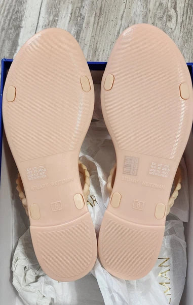 Stuart Weitzman Braida Sawyer Jelly Flat Slide Braided Sandals Size 8