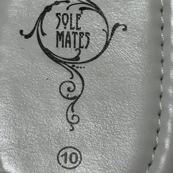 Sole Mates White SlipOnPlatform Wedge Flip Flop Thong Sandals Womens Sz 10- NEW