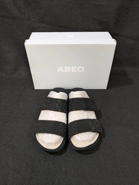 2 pair Abeo Barrie NIB Black/ Grey Tiny Stones Orthotic Sandals Sz 7.5