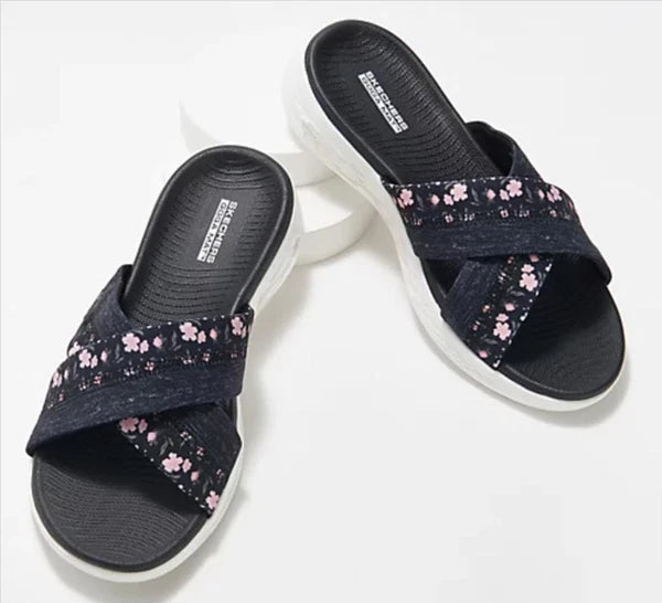 Skechers Women On-the-GO  Washable Floral Slides - Bloom TINI $47 {&}