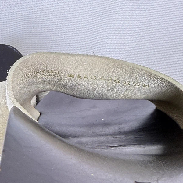 Ralph Lauren Beige Wood Block Heel Sandals Women's 8.5