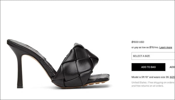 $1500 Bottega Veneta Lido Mule Slide Sandal Intrecciato Black Leather 90 Heel 38