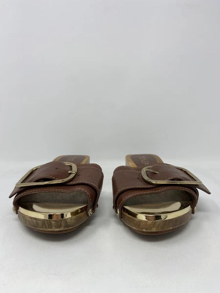 Rachel Zoe Women's Fashion Buckle Open Toe Slide Sandals Women’s Size: 7.5