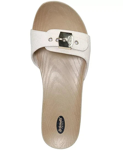 2 PAIR DR. SCHOLL'S WOMEN'S CLASSIC STYLE SLIDE BUCKLE SANDALS