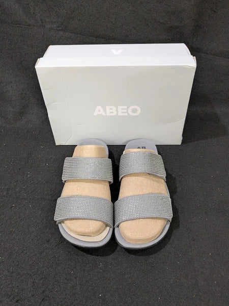 2 pair Abeo Barrie NIB Black/ Grey Tiny Stones Orthotic Sandals Sz 7.5
