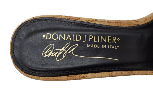 NWOB~Donald Pliner~Womens 6.5M~Cork Buckle Kitten Heel Sandles~MADE in ITALY