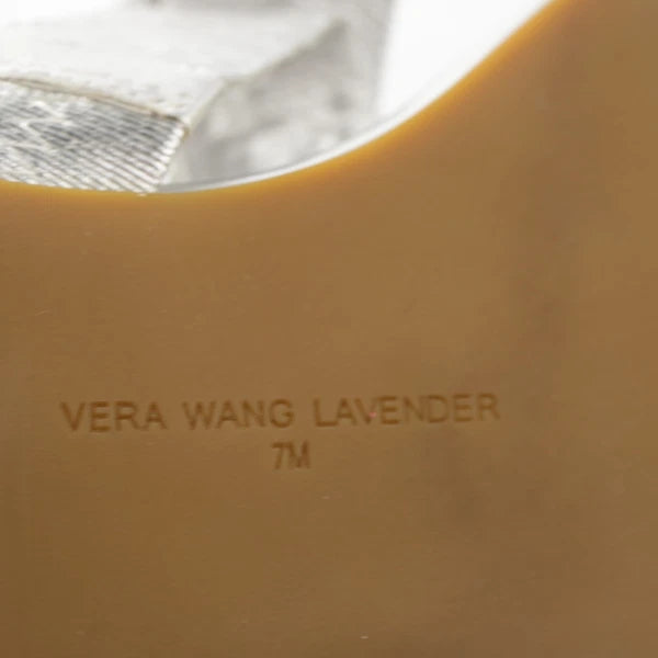 Vera Wang Lavender Women's Willa Sandal Size 7 Thong Slide Silver Big Rhinestone