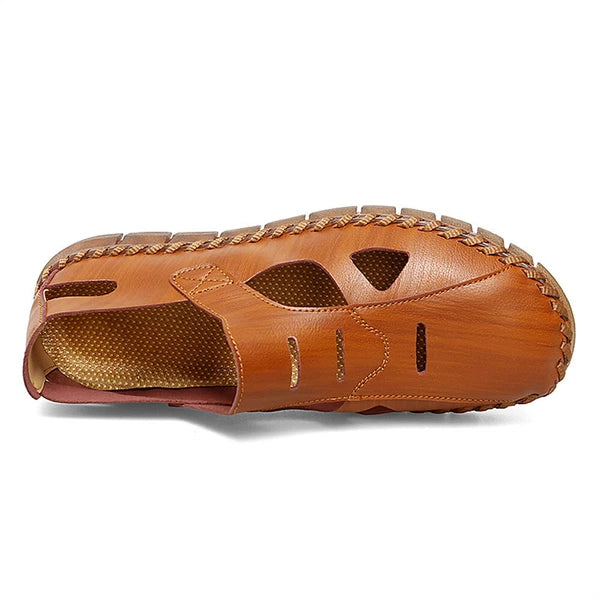 Mens Sport Summer Leather Sandals Fashion Slip-on Hollow Out Casual Shoes New