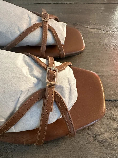 J. Crew Capri Buckle Strap Sandals US Women's Size 9M - Brown Color/ CH300 Style