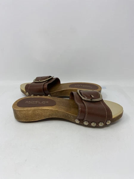 Rachel Zoe Women's Fashion Buckle Open Toe Slide Sandals Women’s Size: 7.5