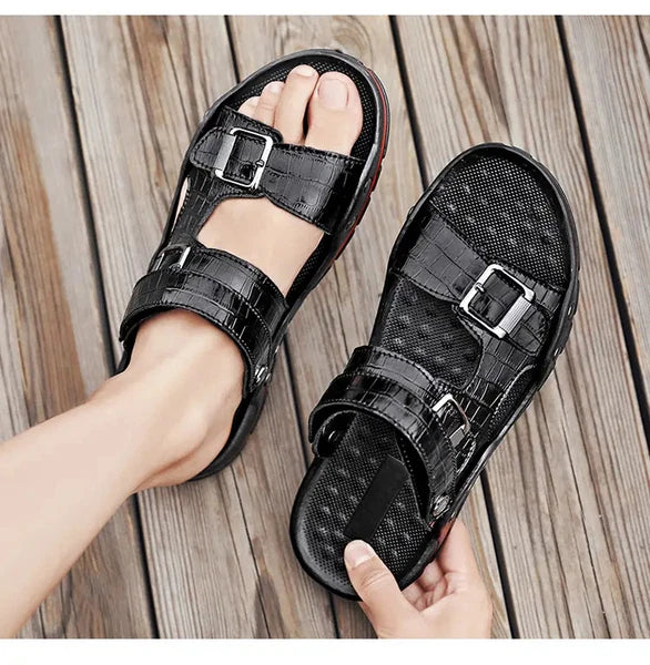 38-48 Plus Size Mens Open Toe Slingback Beach Holiday Summer Slippers Sandals Sz