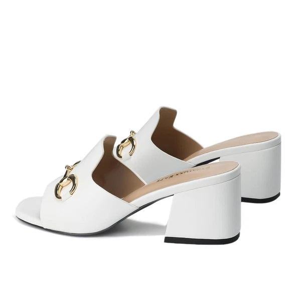 Women's Block Heel Sandals Slide Heels with Metal Chain for Dressy Summer Siz...