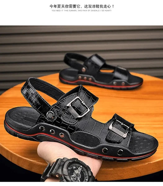 38-48 Plus Size Mens Open Toe Slingback Beach Holiday Summer Slippers Sandals Sz