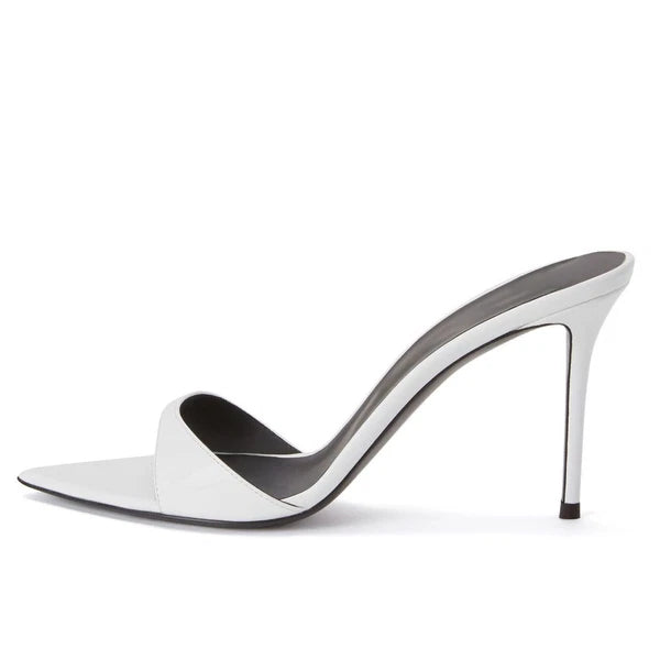 Womens Stiletto Dress Formal Banquet Evening Slippers Mules Slides Sandals Shoes