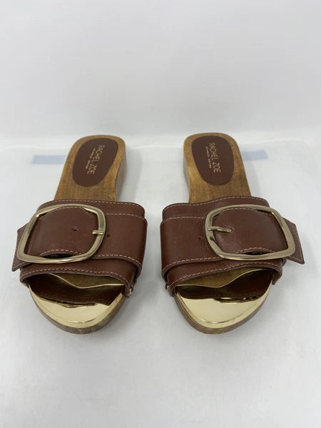 Rachel Zoe Women's Fashion Buckle Open Toe Slide Sandals Women’s Size: 7.5