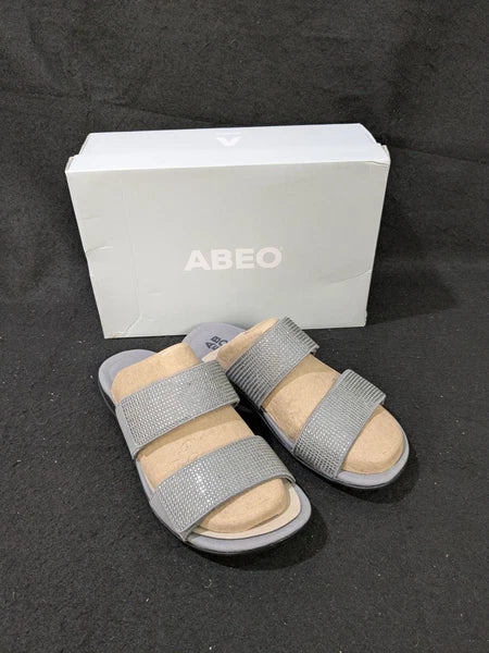 2 pair Abeo Barrie NIB Black/ Grey Tiny Stones Orthotic Sandals Sz 7.5