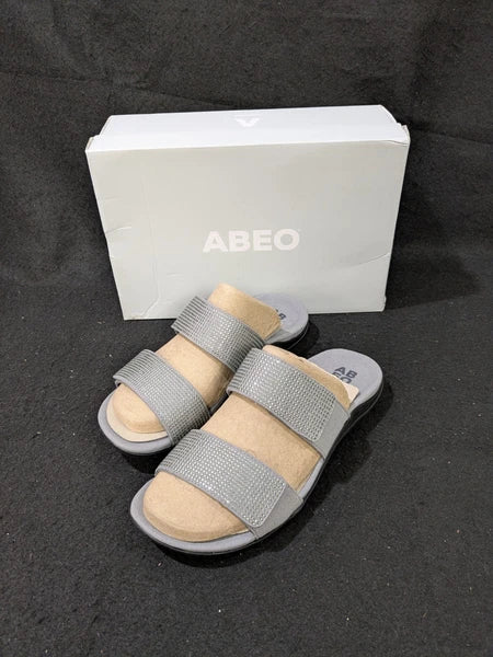 2 pair Abeo Barrie NIB Black/ Grey Tiny Stones Orthotic Sandals Sz 7.5
