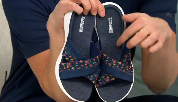Skechers Women On-the-GO  Washable Floral Slides - Bloom TINI $47 {&}