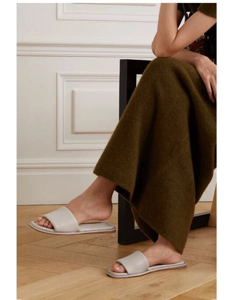 NEW BRUNELLO CUCINELLI Monili Trim Slide Sandal  Sz 7.5 US 37.5 EU $695