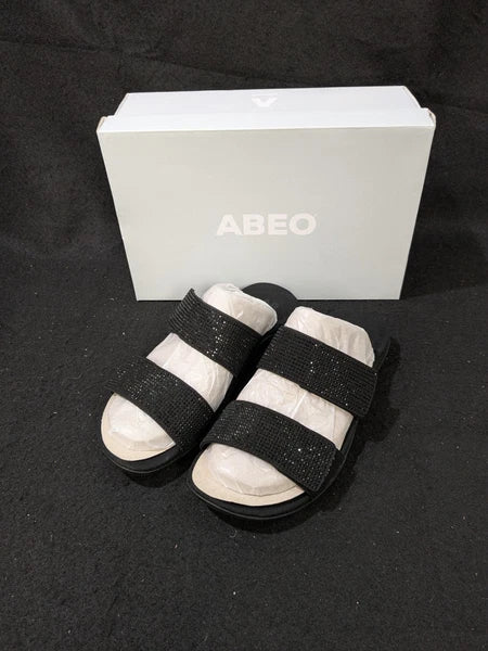 2 pair Abeo Barrie NIB Black/ Grey Tiny Stones Orthotic Sandals Sz 7.5