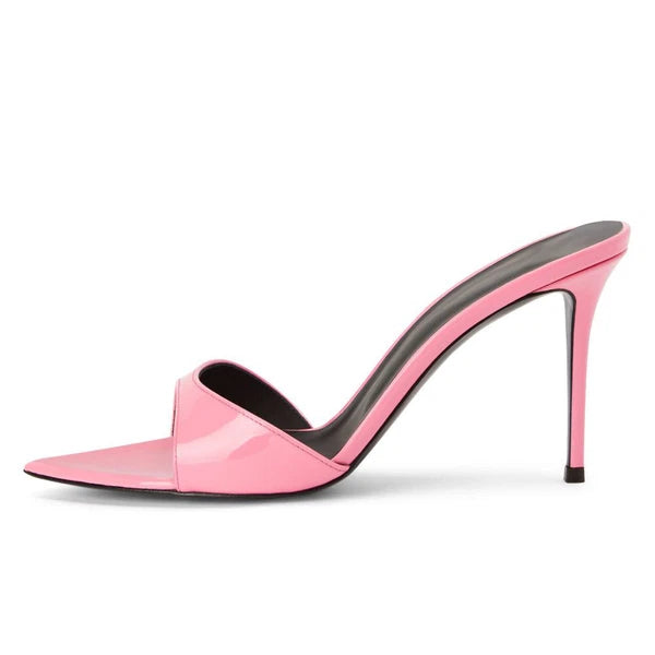 Womens Stiletto Dress Formal Banquet Evening Slippers Mules Slides Sandals Shoes